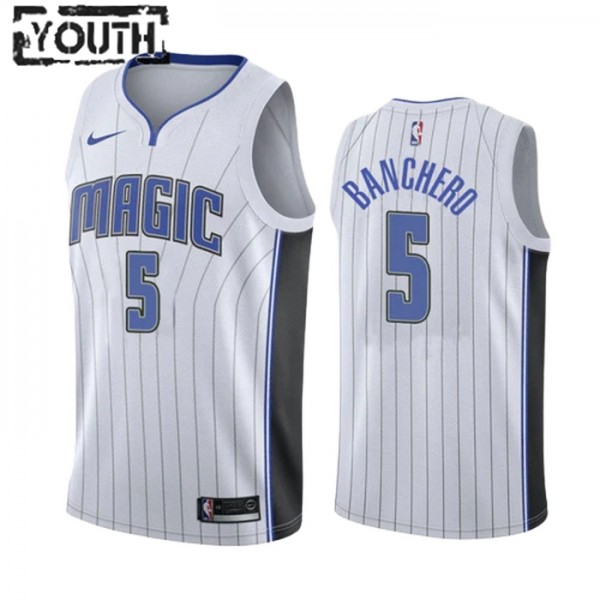 Orlando Magic Trikot Paolo Banchero 5 Nike 2022-23 Association Edition Weiß Swingman - Kinder Orlando Magic Trikot Paolo Banchero 5 Nike 2022-23 Association Edition Weiß Swingman - Kinder